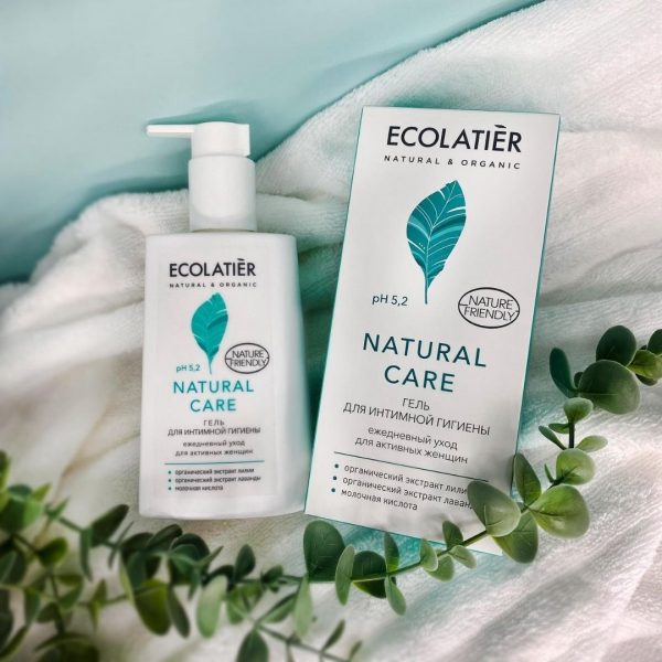 Гел за интимна хигиена Natural Care (ежедневна грижа) - ECOLATIER, 200 мл