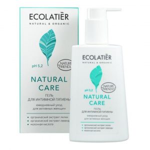 Гел за интимна хигиена Natural Care (ежедневна грижа) - ECOLATIER, 200 мл.