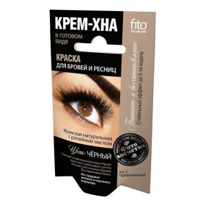 Крем-къна за вежди и мигли, цвят Черен - Fitocosmetic, 2 x 2 мл.