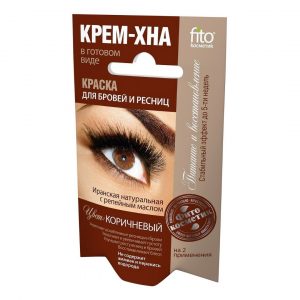 Крем-къна за вежди и мигли, цвят Кафяв - Fitocosmetic, 2 х 2 мл.