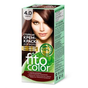 Устойчива крем-боя за коса, цвят Кестен 4.0 - Fitocosmetic