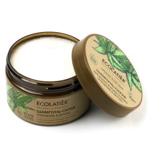 Шампоан-скраб за косата и кожата на главата, ПОЧИСТВАНЕ и ДЕТОКС, ORGANIC ALOE VERA - ECOLATIER, 300 гр