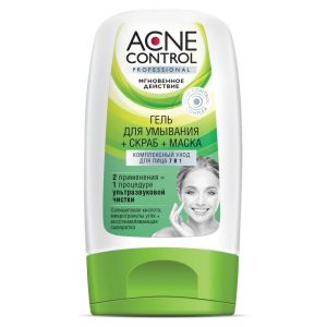 Гел за измиване, Скраб, Маска - Комплексна грижа за лице 7 в 1 - Acne Control, 150 мл.