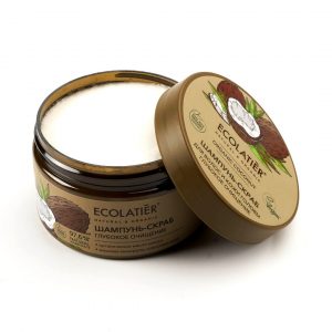 Шампоан-скраб за косата и кожата на главата Дълбоко почистване, ORGANIC COCONUT - ECOLATIER, 300 гр