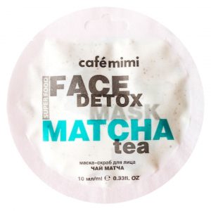 Маска-скраб за лице Матча и Алое Вера - Cafemimi, 10мл