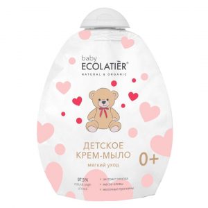 Детски крем-сапун, Нежна грижа 0+ - Ecolatier, 250мл.