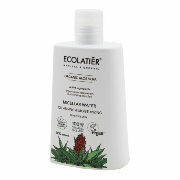Мицеларна вода Почистване и Хидратиране organic aloe vera ecolatier, 250 мл.